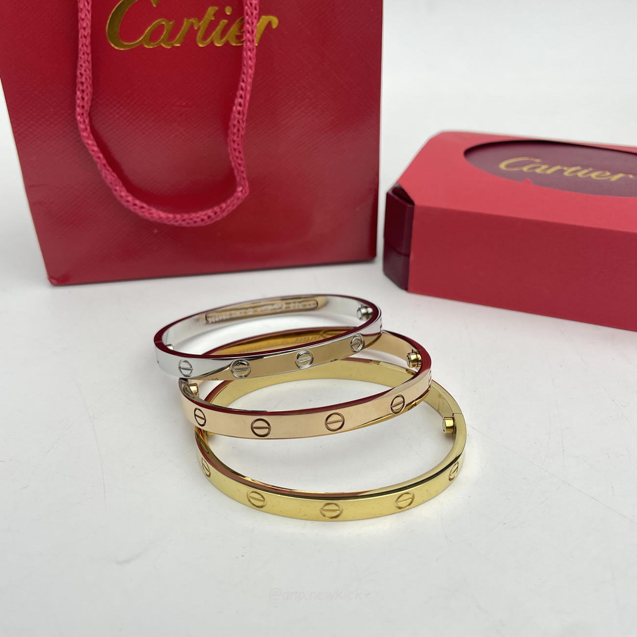 Cartier 18k Love Bracelets Gold Silver Rosegold (13) - newkick.cc